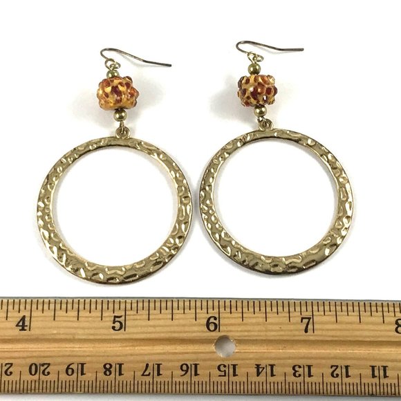 Cute Vintage Dangle Hoop Earrings - Picture 2 of 2